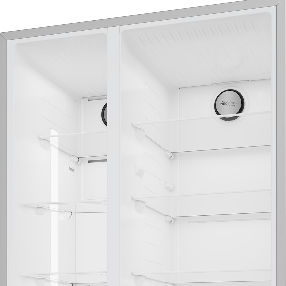 Side by Side BEKO GN163141XBN, No Frost, 593 l, H 179 cm, Clasa E, argintiu