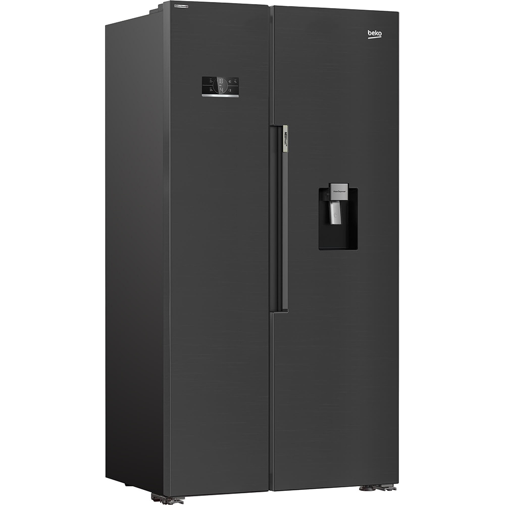 Side by Side BEKO GN163241DXBRN, NeoFrost Dual Cooling, 576 l, H 179 cm, Clasa E, dark inox