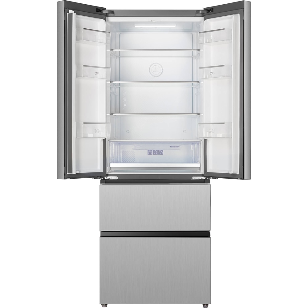 Side by Side BEKO GNO43622XPN, No Frost, 443 l, H 189 cm, Clasa E, argintiu