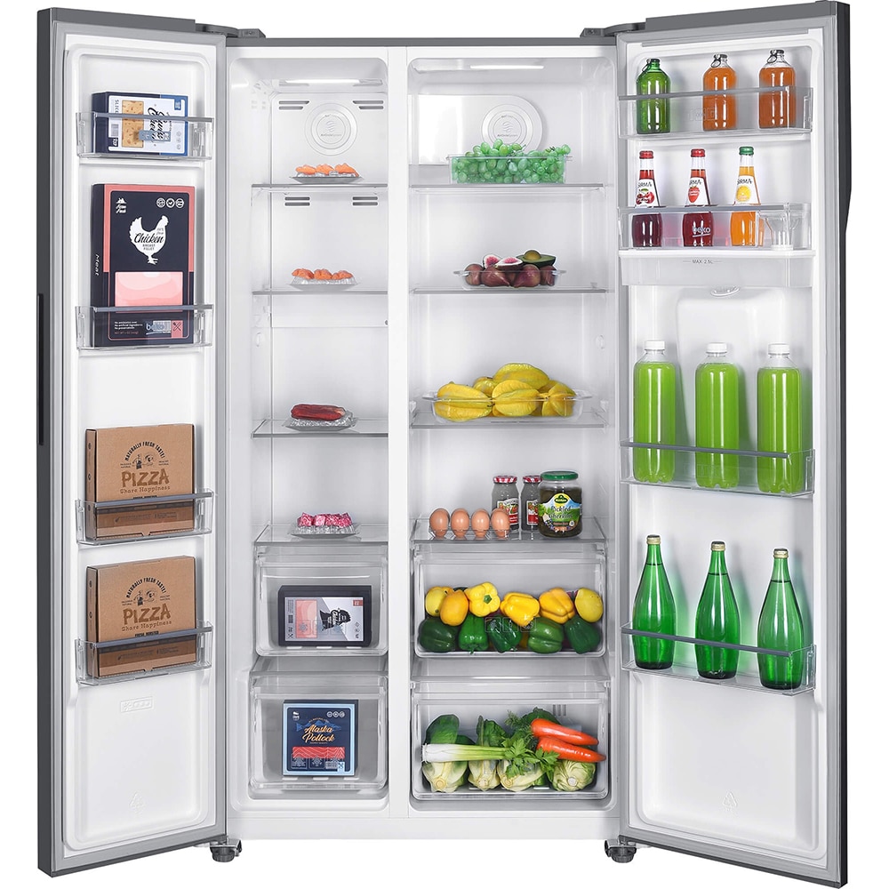 Side by Side BEKO GNO5322WDXPN, No Frost, 529 l, H 177 cm, Clasa E, Dozator apa, inox