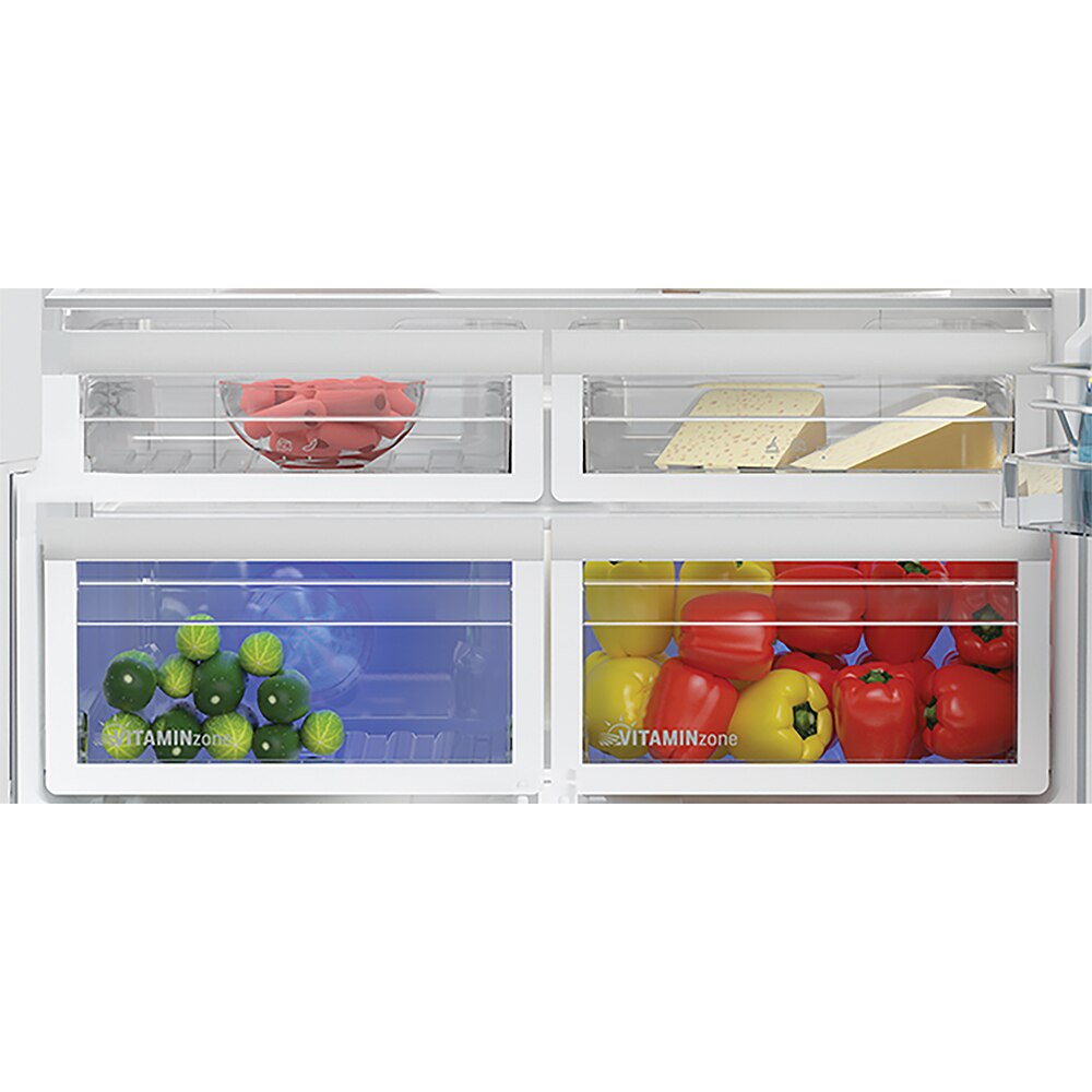 Side by Side GRUNDIG GQN1240XN, No Frost, 539 l, H 182 cm, Clasa E, inox