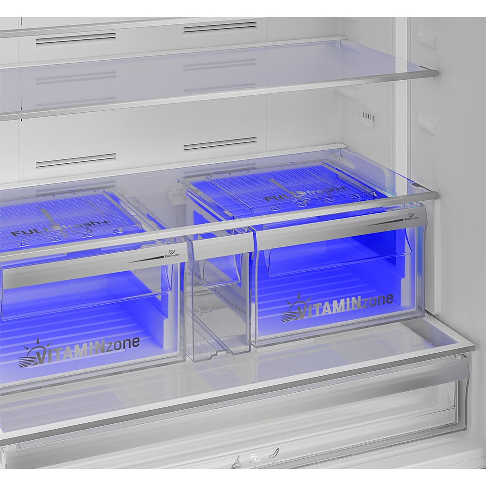 Side by Side GRUNDIG GQN21245GBN, No Frost, 572 l, H 182 cm, Clasa E, sticla neagra