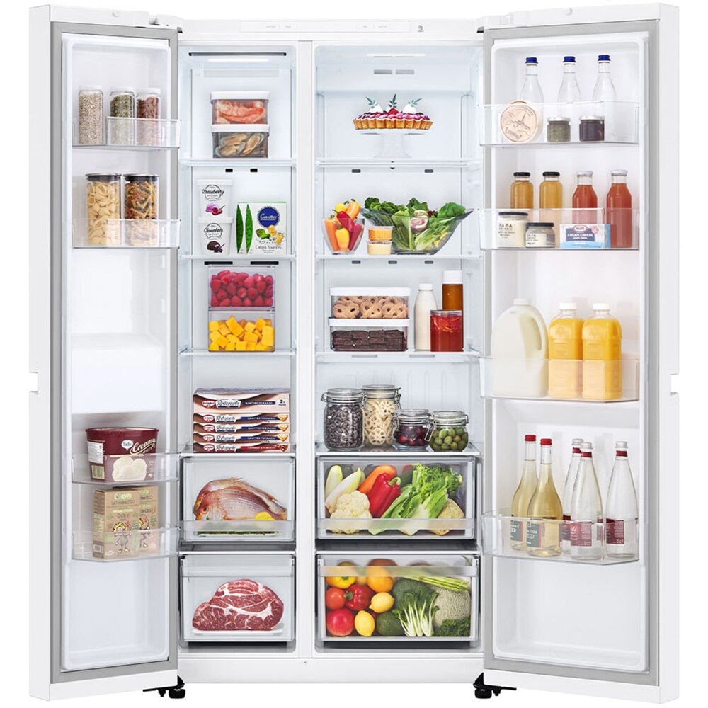 Side by Side LG GSBC40SWPE, No Frost, 664 l, H 179 cm, Clasa E, alb