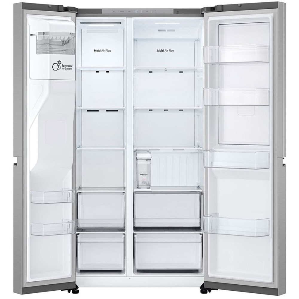 Side by Side LG GSJC41PYPE, No Frost, 641 l, H 179 cm, Clasa E, Dozator apa, argintiu