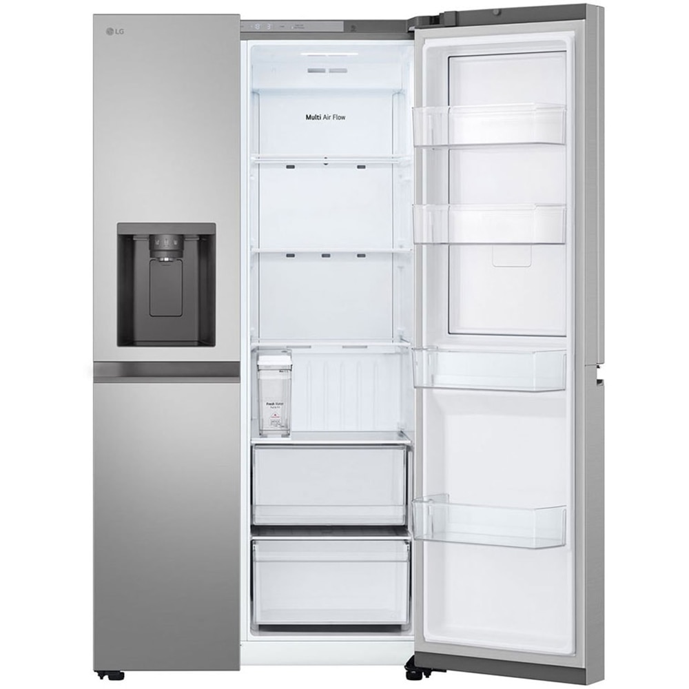 Side by Side LG GSJC41PYPE, No Frost, 641 l, H 179 cm, Clasa E, Dozator apa, argintiu