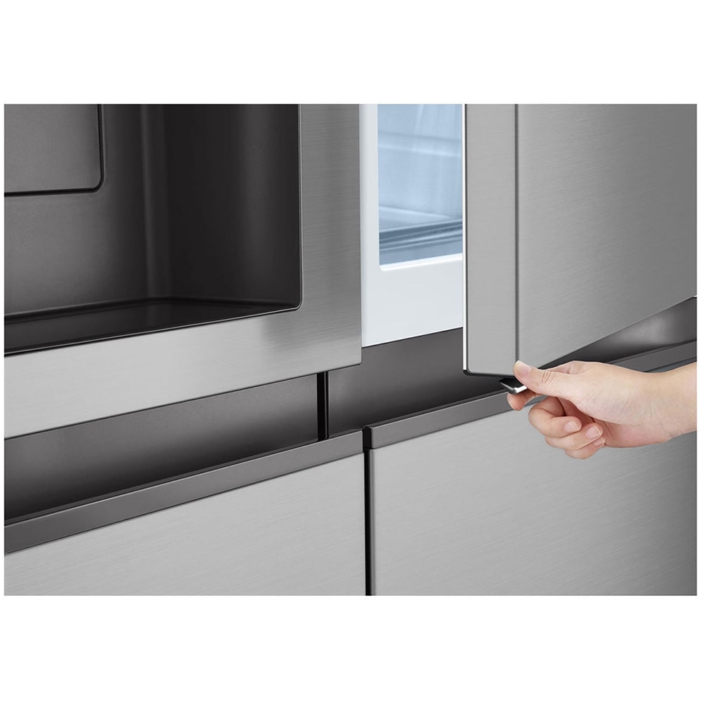 Side by Side LG GSJC41PYPE, No Frost, 641 l, H 179 cm, Clasa E, Dozator apa, argintiu