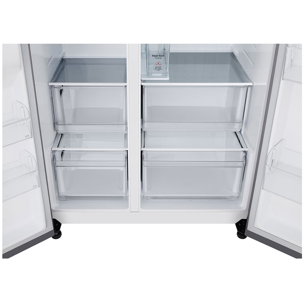 Side by Side LG GSLC41PYPE, No Frost, 641 l, H 179 cm, Clasa E, Dozator apa, argintiu