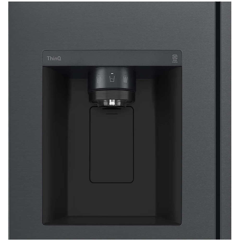 Side by Side LG GSLV71MCTD, No Frost, 635 l, H 179 cm, Clasa D, Dozator apa, negru