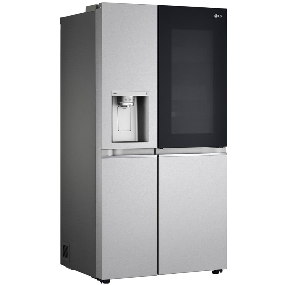 Side by Side LG GSXV91MBAE, No Frost, InstaView, 635 l, H 179 cm, Clasa E, Dozator apa, argintiu