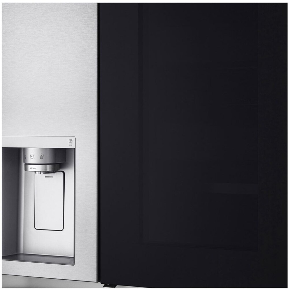Side by Side LG GSXV91MBAE, No Frost, InstaView, 635 l, H 179 cm, Clasa E, Dozator apa, argintiu