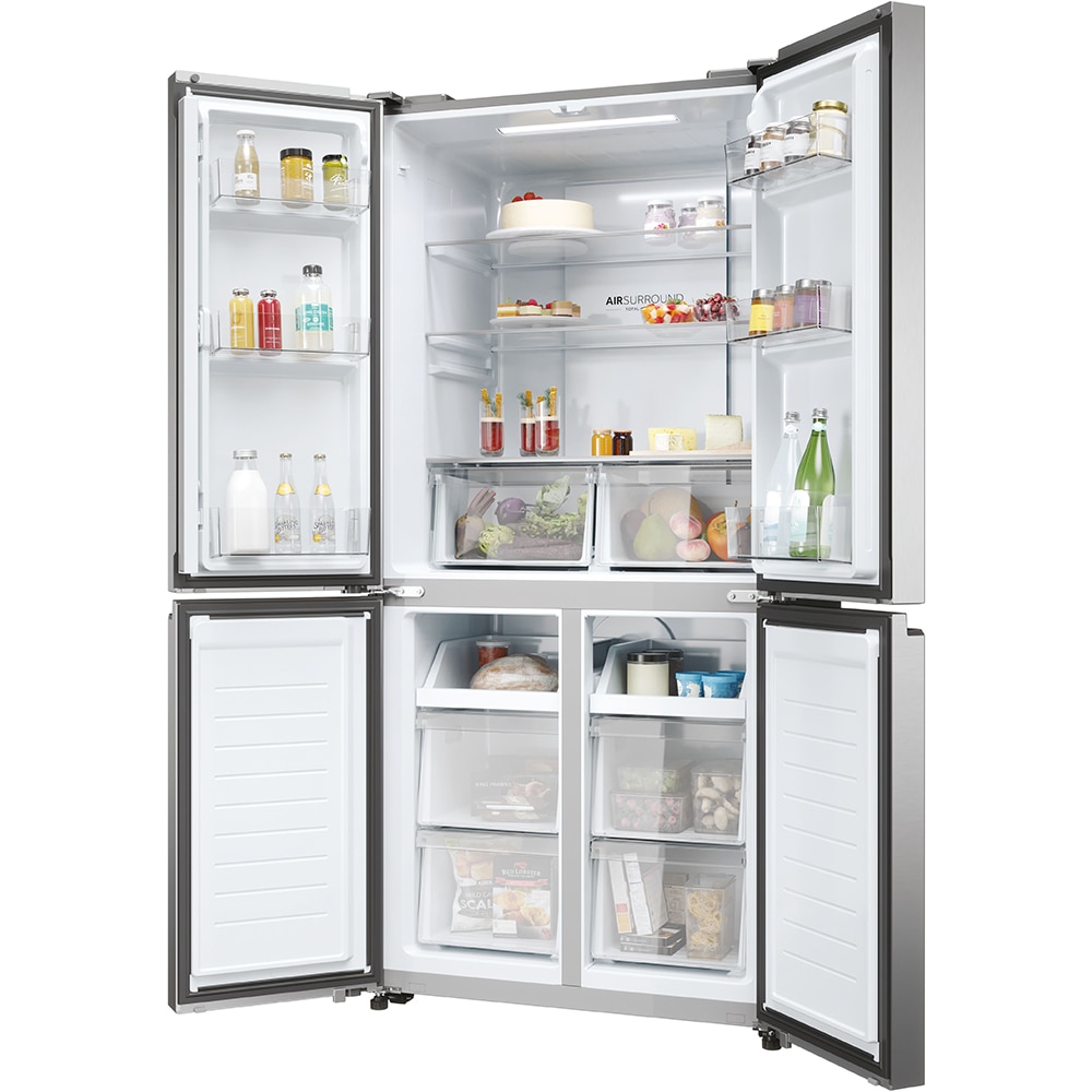 Side By Side HAIER HCR3818ENMM, No Frost, 467 l, H 182 cm, Clasa E, inox