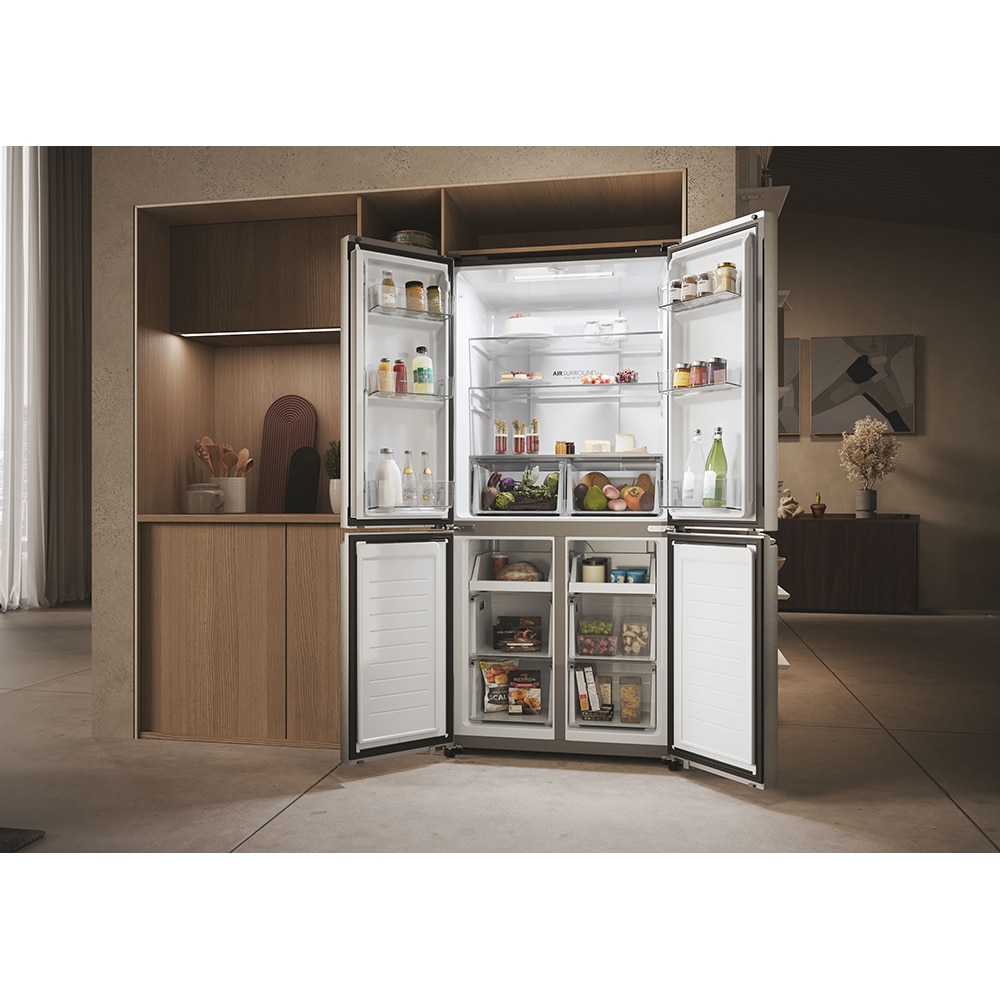 Side By Side HAIER HCR3818ENMM, No Frost, 467 l, H 182 cm, Clasa E, inox