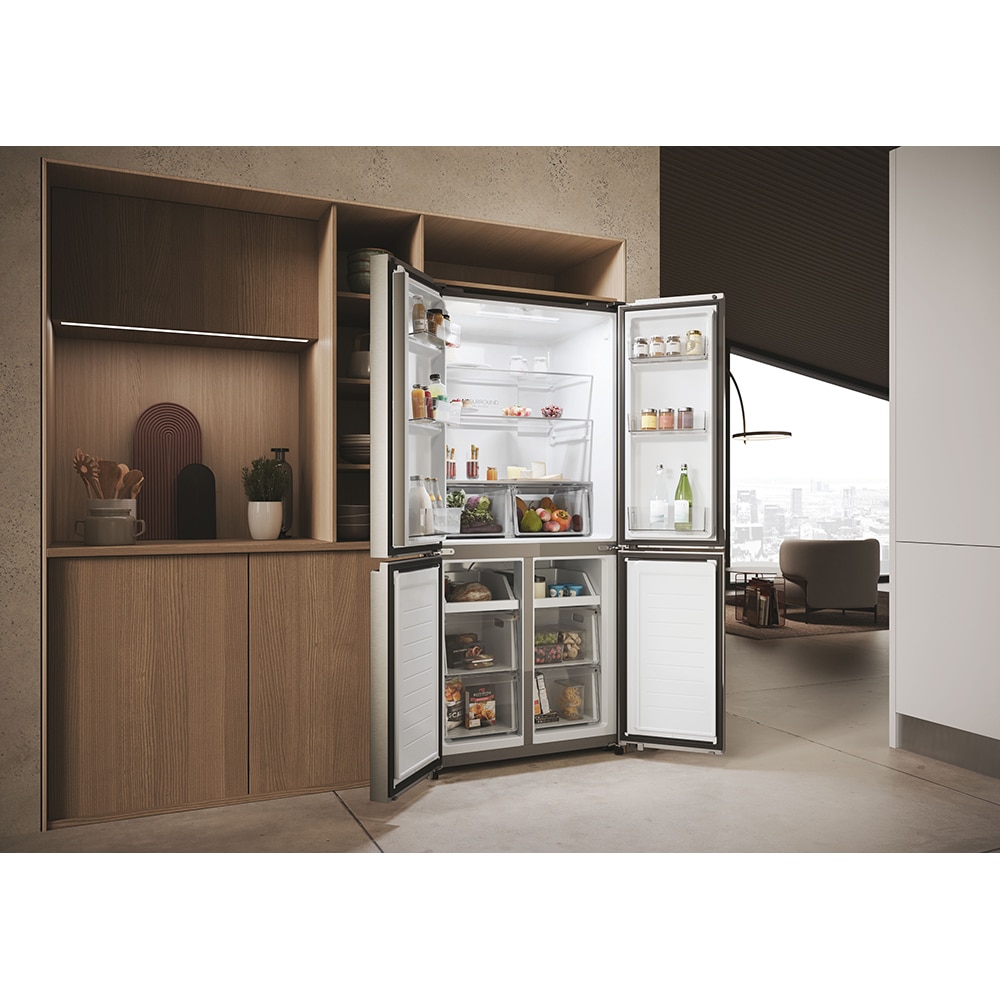 Side By Side HAIER HCR3818ENMM, No Frost, 467 l, H 182 cm, Clasa E, inox