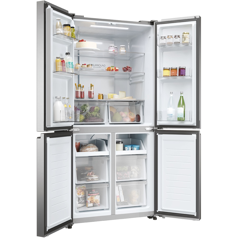 Side By Side HAIER HCR3818ENMM, No Frost, 467 l, H 182 cm, Clasa E, inox