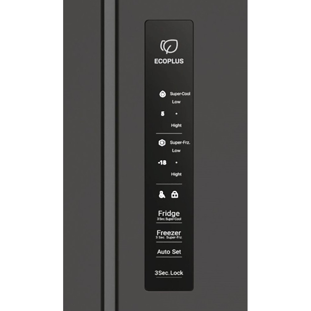 Side by Side HAIER HCR3818ENPT, No Frost, 467 l, H 182 cm, Clasa E, negru