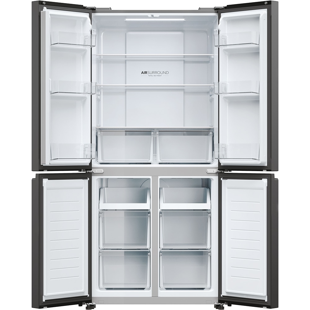 Side by Side HAIER HCR3818ENPT, No Frost, 467 l, H 182 cm, Clasa E, negru