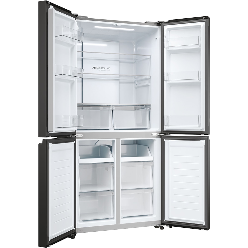Side by Side HAIER HCR3818ENPT, No Frost, 467 l, H 182 cm, Clasa E, negru