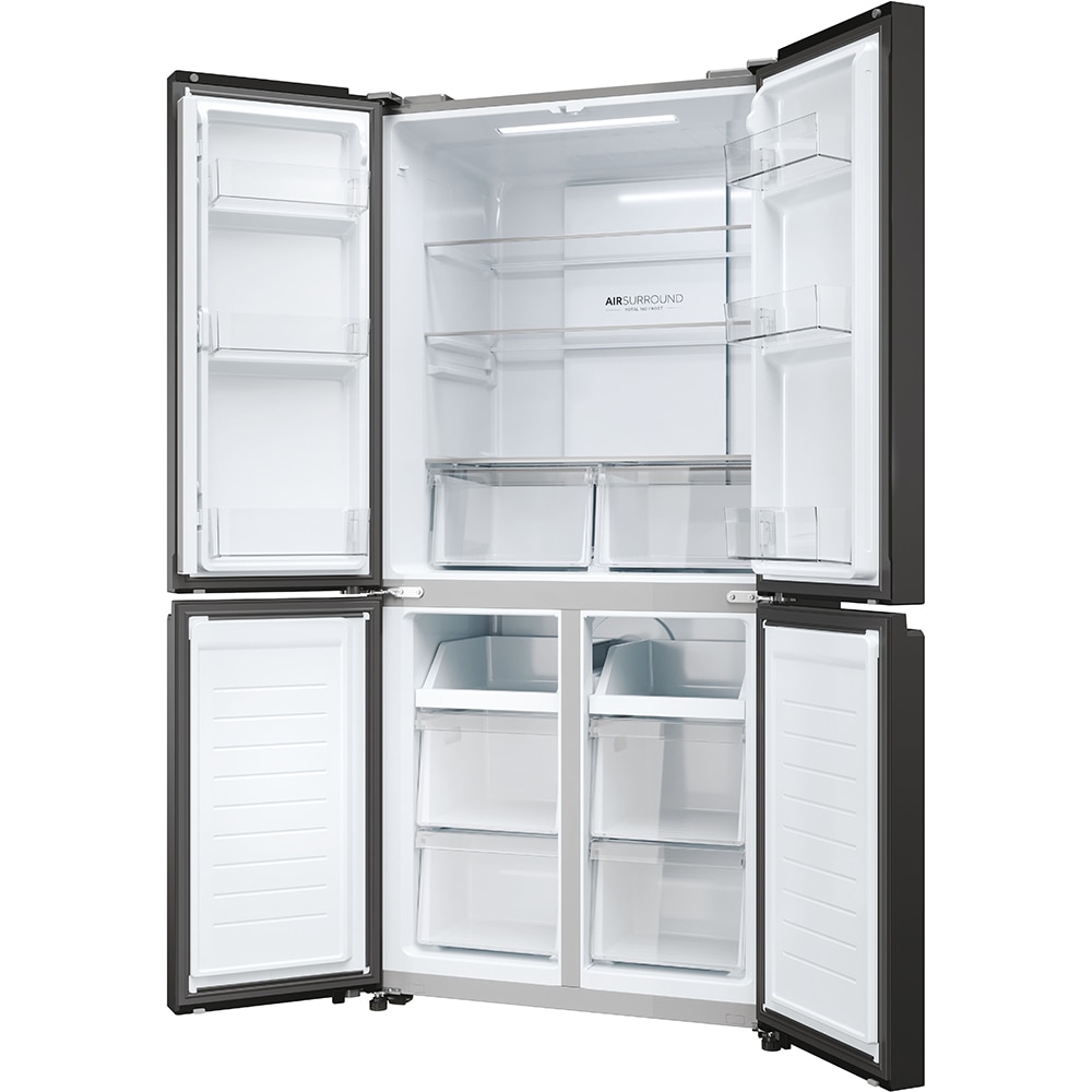 Side by Side HAIER HCR3818ENPT, No Frost, 467 l, H 182 cm, Clasa E, negru