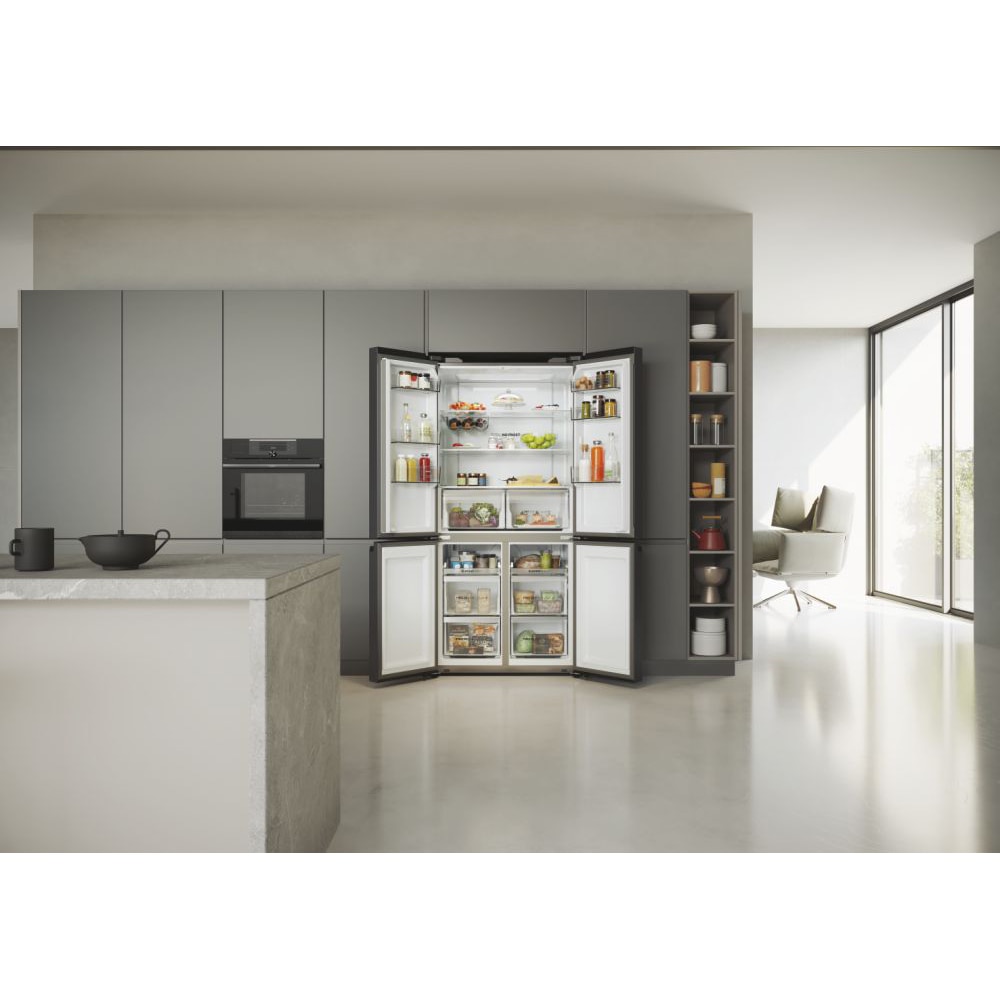 Side by Side HAIER HCR5919ENMB, No Frost, 528 l, H 190 cm, Clasa E, negru