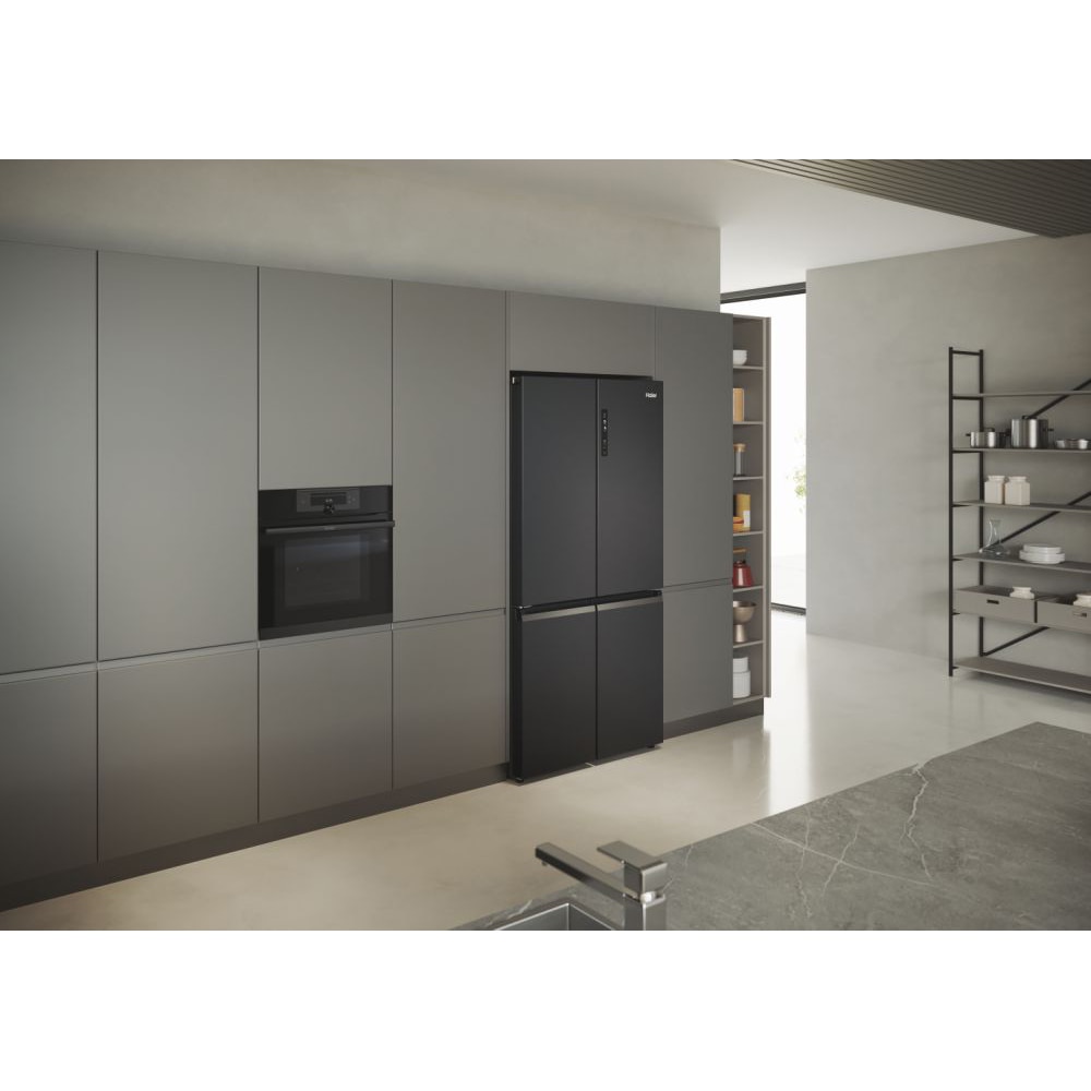 Side by Side HAIER HCR5919ENMB, No Frost, 528 l, H 190 cm, Clasa E, negru
