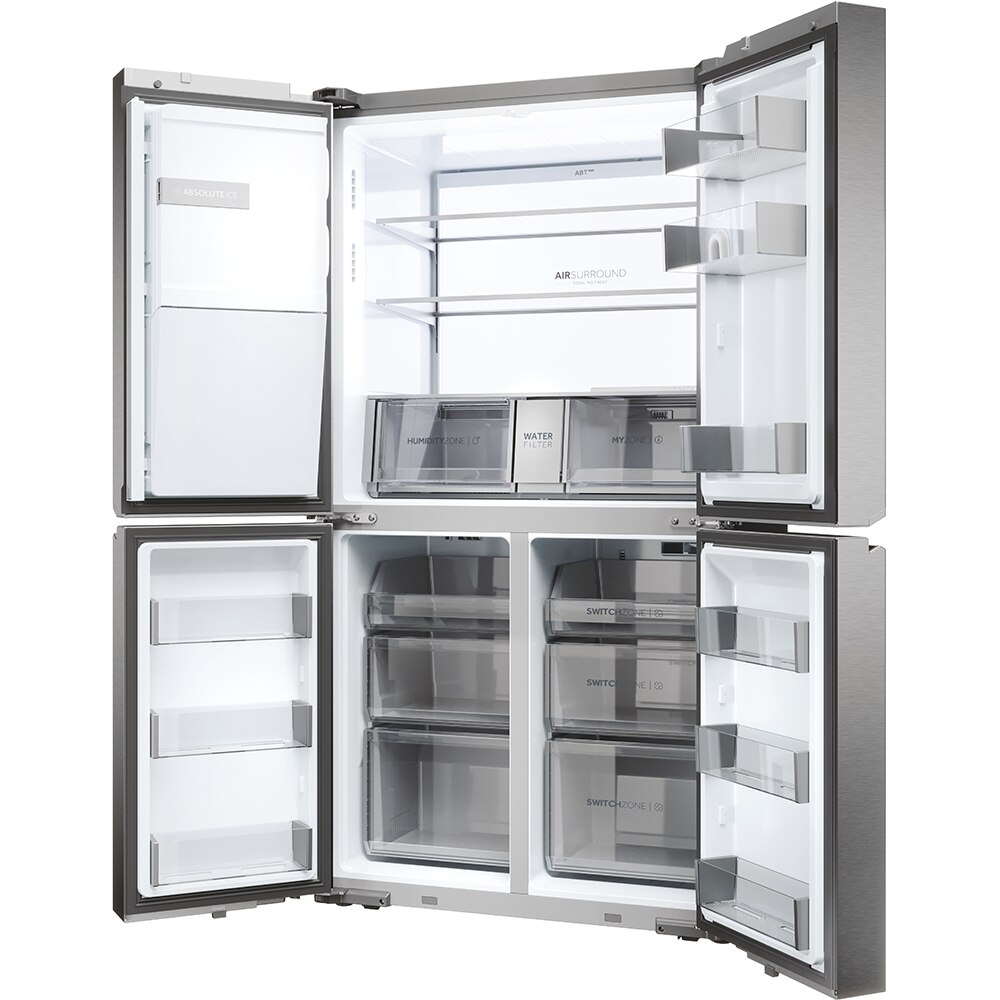 Side by Side HAIER HCR7918EIMP, Total No Frost, 601 l, H 177.5 cm, Clasa E, Dozator apa, inox