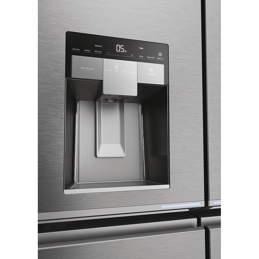 Side by Side HAIER HCR7918EIMP, Total No Frost, 601 l, H 177.5 cm, Clasa E, Dozator apa, inox
