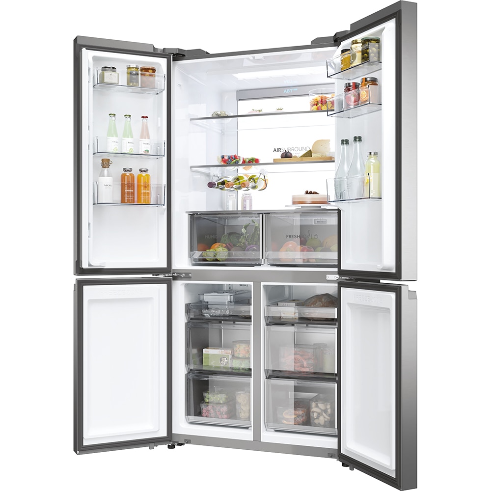 Side by Side HAIER HCR79F19ENMM, Total No Frost, 646 l, H 190.5 cm, Clasa E, inox
