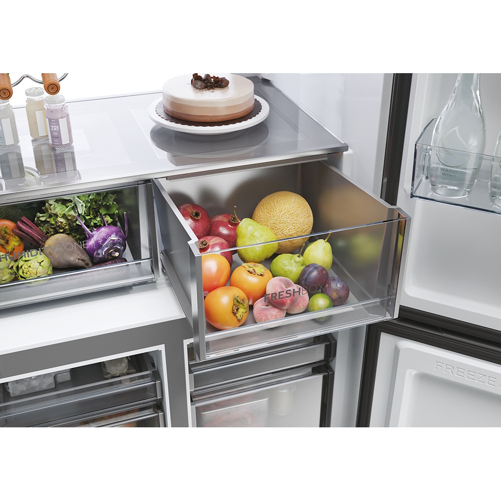 Side by Side HAIER HCR79F19ENMM, Total No Frost, 646 l, H 190.5 cm, Clasa E, inox