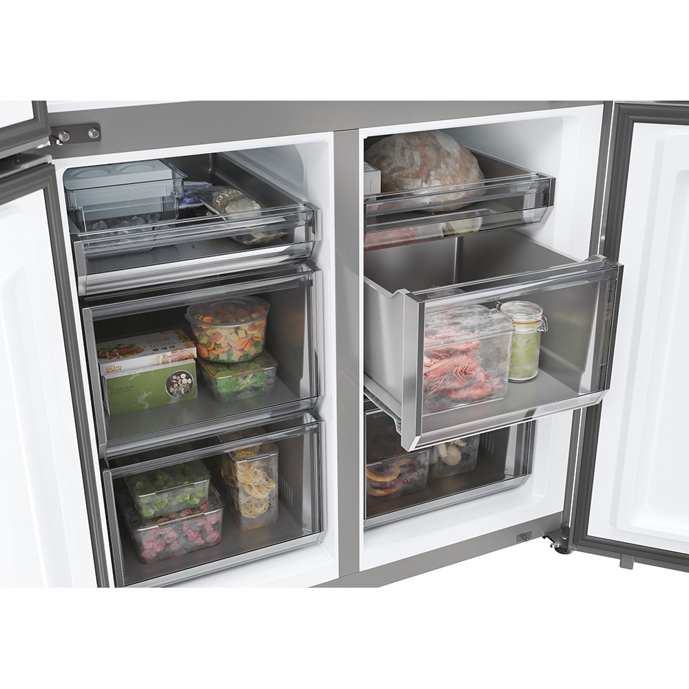 Side by Side HAIER HCR79F19ENMM, Total No Frost, 646 l, H 190.5 cm, Clasa E, inox
