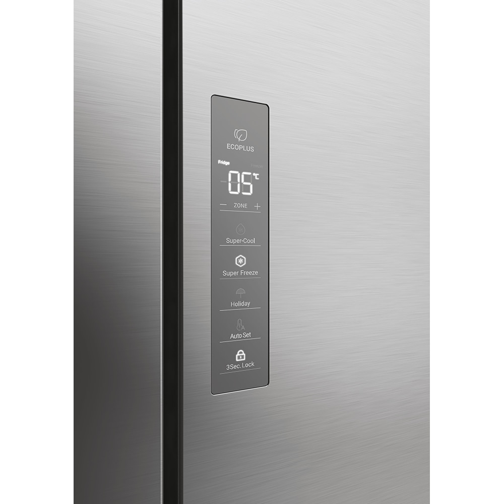 Side by Side HAIER HCR79F19ENMM, Total No Frost, 646 l, H 190.5 cm, Clasa E, inox