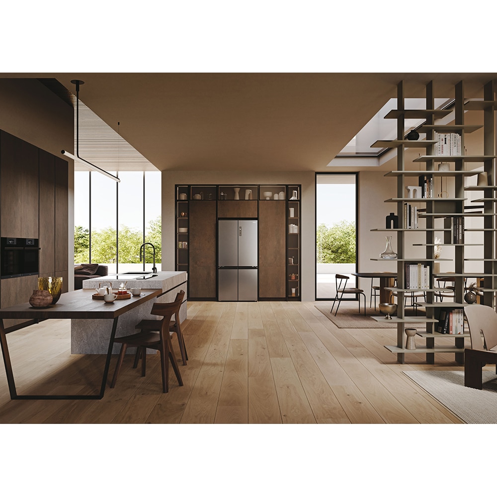 Side by Side HAIER HCR79F19ENMM, Total No Frost, 646 l, H 190.5 cm, Clasa E, inox