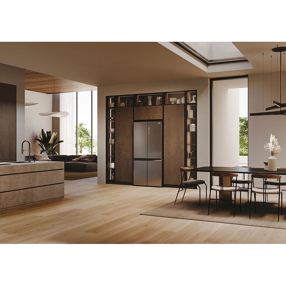 Side by Side HAIER HCR79F19ENMM, Total No Frost, 646 l, H 190.5 cm, Clasa E, inox