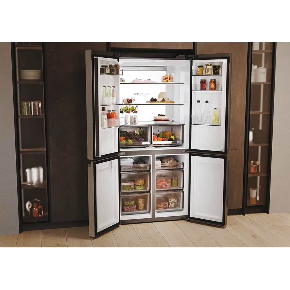 Side by Side HAIER HCR79F19ENMM, Total No Frost, 646 l, H 190.5 cm, Clasa E, inox
