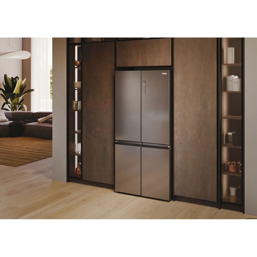 Side by Side HAIER HCR79F19ENMM, Total No Frost, 646 l, H 190.5 cm, Clasa E, inox