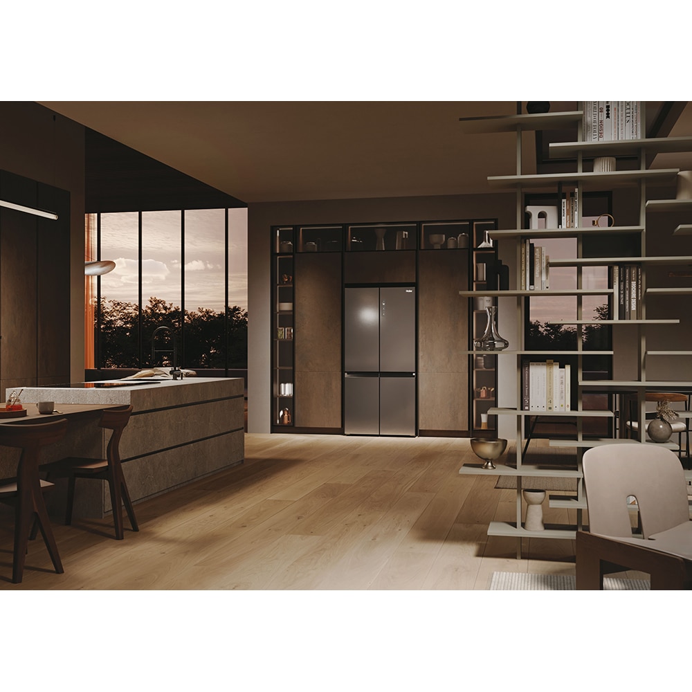 Side by Side HAIER HCR79F19ENMM, Total No Frost, 646 l, H 190.5 cm, Clasa E, inox