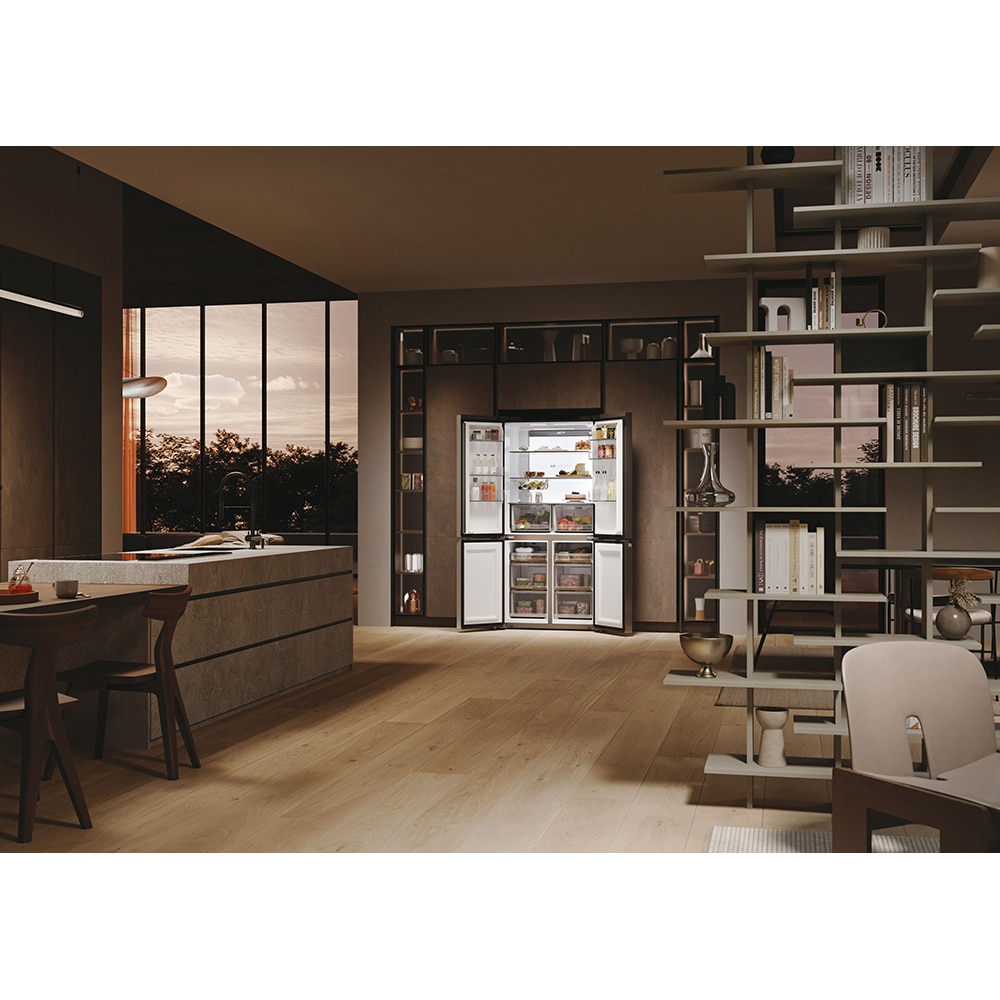 Side by Side HAIER HCR79F19ENMM, Total No Frost, 646 l, H 190.5 cm, Clasa E, inox