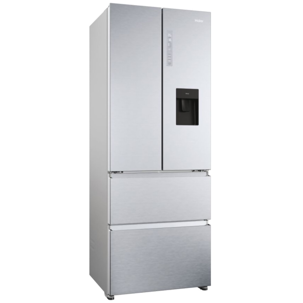 Side by Side HAIER HFR5719EWMG, No Frost, 444 l, H 190 cm, Clasa E, Dozator apa, argintiu