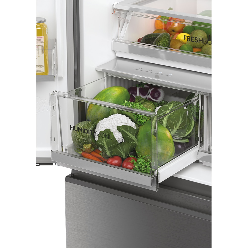 Side by Side HAIER HFW7819EWMP, Total No Frost, 537 l, H 192.5 cm, Clasa E, Dozator apa, Wi-Fi, inox