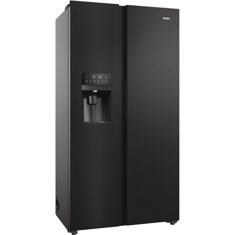 Side by Side HAIER HSR5918DIPB, No Frost, 511 l, H 177 cm, Clasa D, Dozator apa, negru