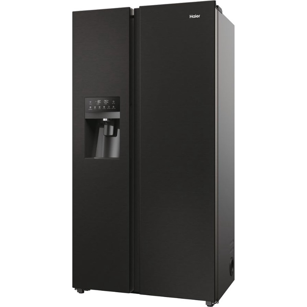 Side by Side HAIER HSR5918DIPB, No Frost, 511 l, H 177 cm, Clasa D, Dozator apa, negru
