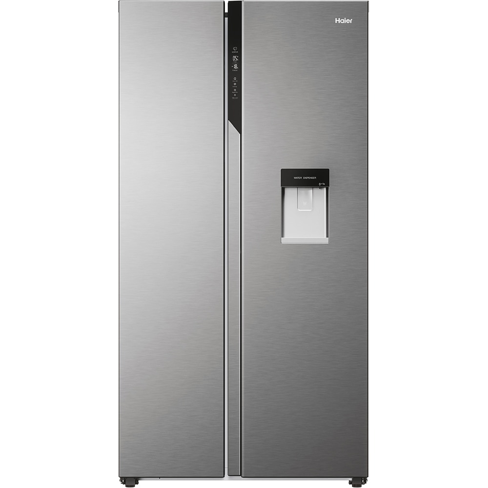 Side by Side HAIER HSR5918DWMP, Total No Frost, 521 l, H 177.5 cm, Clasa D, Dozator apa, inox