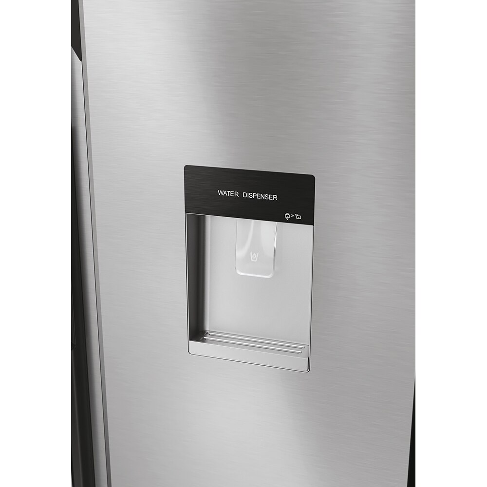 Side by Side HAIER HSR5918DWMP, Total No Frost, 521 l, H 177.5 cm, Clasa D, Dozator apa, inox