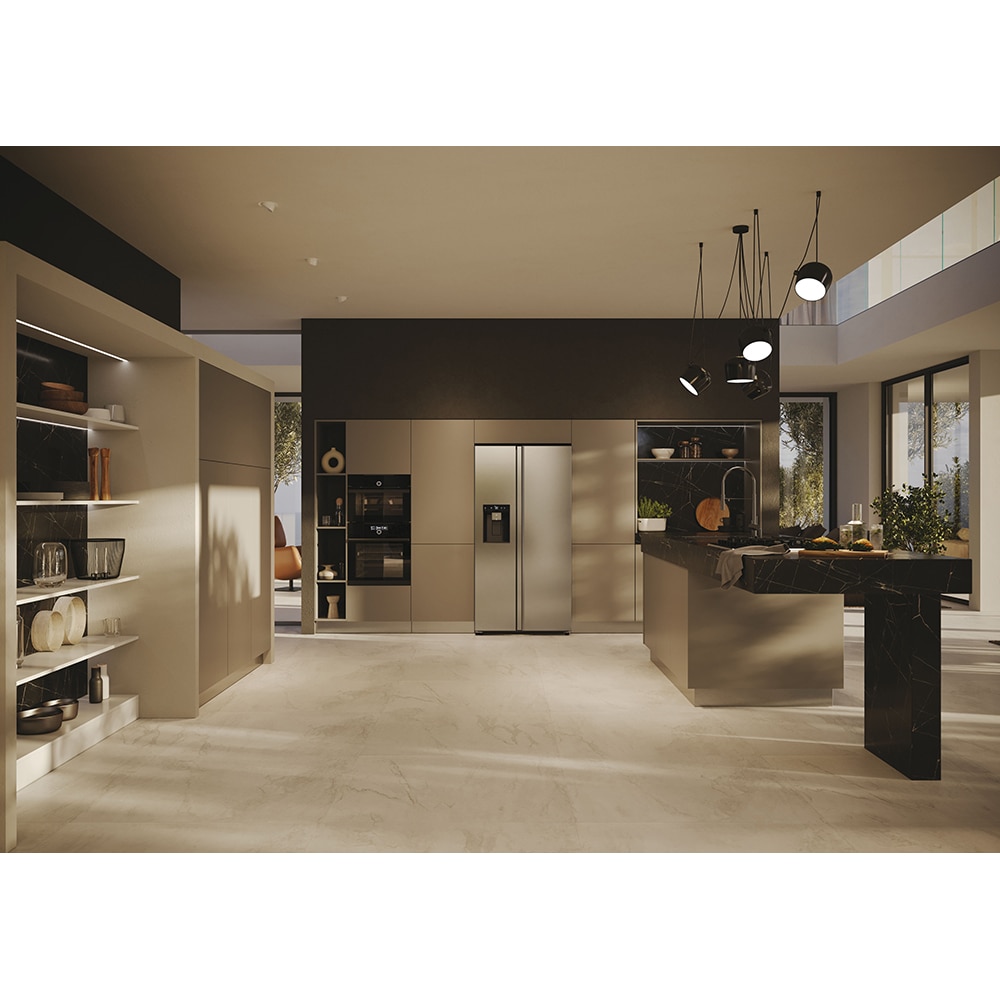 Side by Side HAIER HSW59F18EIMM, Total No Frost, 601 l, 178 cm, Clasa E, Dozator apa, Wi-Fi, inox