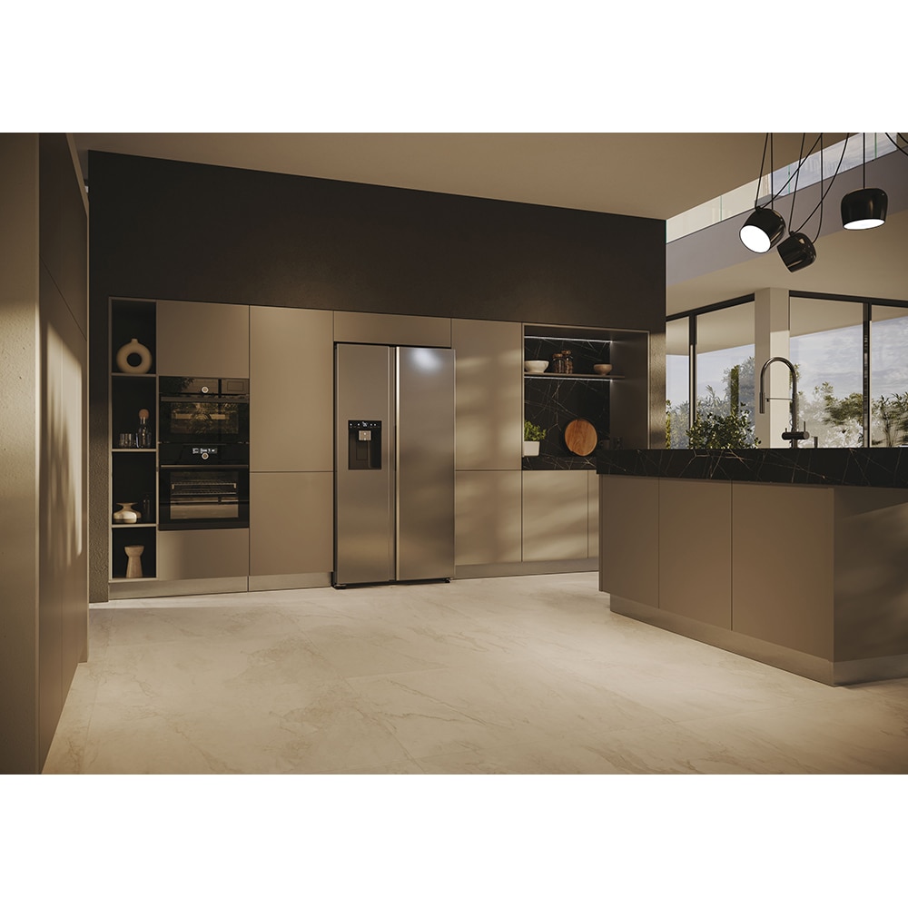 Side by Side HAIER HSW59F18EIMM, Total No Frost, 601 l, 178 cm, Clasa E, Dozator apa, Wi-Fi, inox