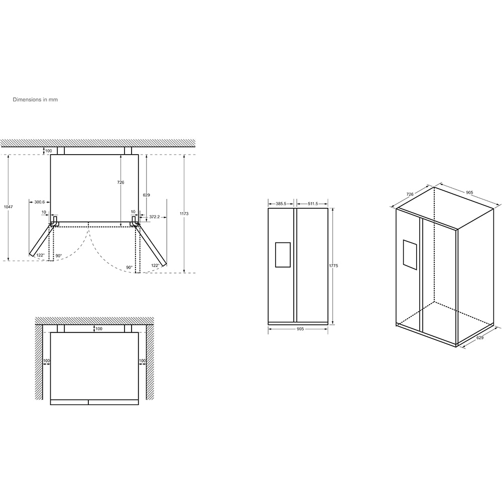 Side by Side HAIER HSW59F18EIMM, Total No Frost, 601 l, 178 cm, Clasa E, Dozator apa, Wi-Fi, inox