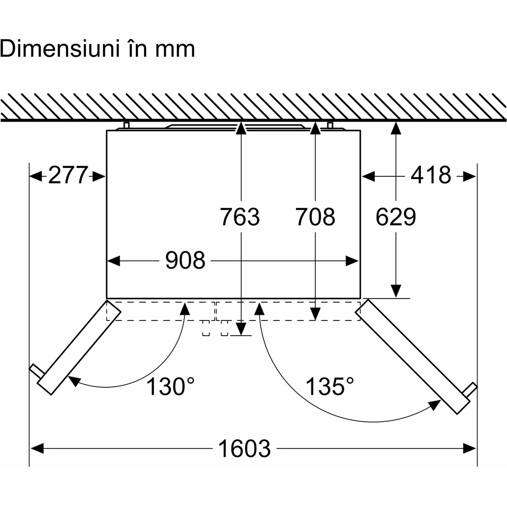Side by Side BOSCH KAD93ABEP, No Frost, 562 l, H 179 cm, Clasa E, Dozator apa, negru