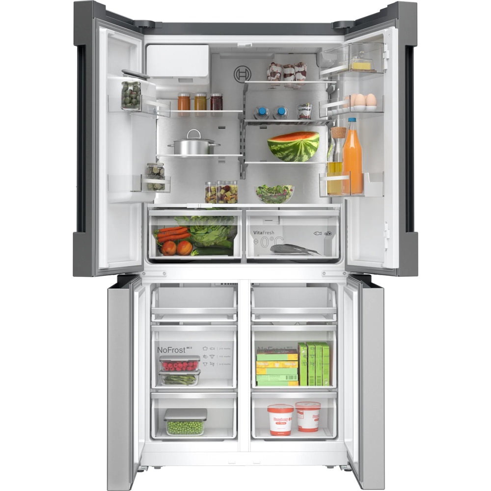 Side by Side BOSCH KFD96APEA, No Frost, 574 l, H 183 cm, Clasa E, Dozator apa, inox antiamprenta