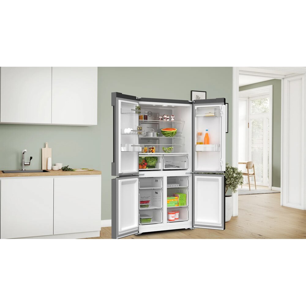 Side by Side BOSCH KFN96AXEA, No Frost, 605 l, H 183 cm, Clasa E, dark inox