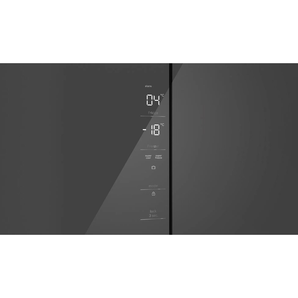 Side by Side BOSCH KMC85LEEA, No Frost, 547 l, H 189.5 cm, Clasa E, sticla gri