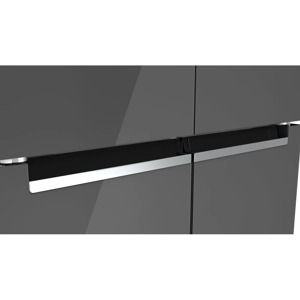 Side by Side BOSCH KMC85LEEA, No Frost, 547 l, H 189.5 cm, Clasa E, sticla gri